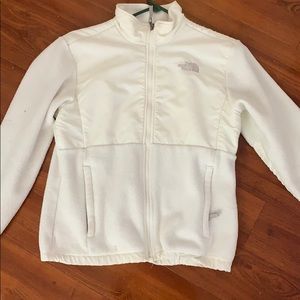 White NorthFace Zip Up Jacket